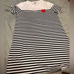Heart striped dress